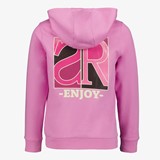 Meisjes hoodie roze met backprint