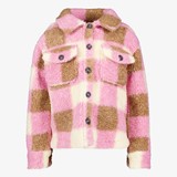 Geruite meisjes teddy shacket