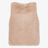Meisjes gilet van imitatiebont bruin