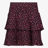 TwoDay meisjes rok met ruches en print zwart roze