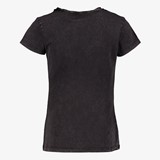 Meisjes t-shirt acid wash met tijgerkop