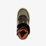 Hoge leren jongens sneakers groen