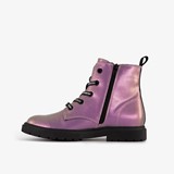 Meisjes veterboots metallic roze