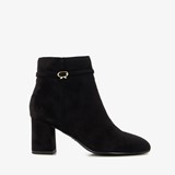 Dames enkellaarsjes met hak zwart