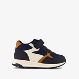 Jongens sneakers donkerblauw cognac