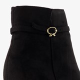 Dames enkellaarsjes met hak zwart