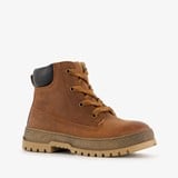 TwoDay leren jongens veterboots cognac bruin