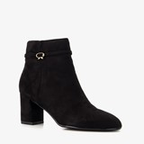 Dames enkellaarsjes met hak zwart