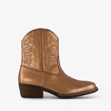 Meisjes western enkellaarsjes brons