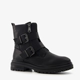 Blue Box dames biker boots met ritsen zwart