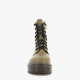 Dames veterboots taupe groen