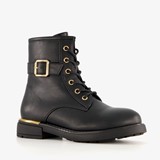 Blue Box meisjes veterboots met gesp zwart