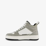 Hoge dames sneakers grijs wit