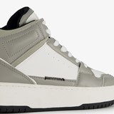 Hoge dames sneakers grijs wit