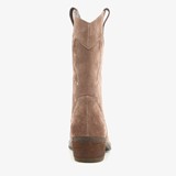 Suede dames western laarzen taupe