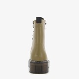 Dames veterboots taupe groen