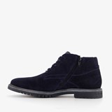 Hoge suede heren veterschoenen blauw