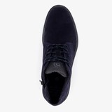 Hoge suede heren veterschoenen blauw