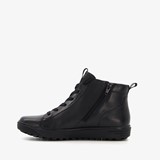 Comfort hoge leren dames sneakers zwart