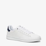 Heren sneakers wit met blauw detail