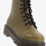 Dames veterboots taupe groen