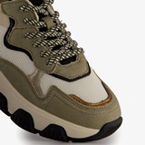 Dames dad sneakers kaki groen