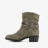 Dames enkellaarsjes met hak grijs