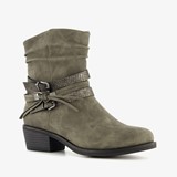 Nova dames enkellaarsjes met hak grijs