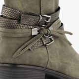 Dames enkellaarsjes met hak grijs