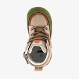Suede jongens babyschoenen grijs groen