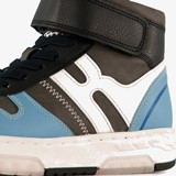 Hoge jongens sneakers blauw zwart