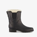 Gevoerde dames regenlaarzen zwart