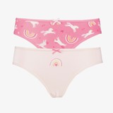 TwoDay 2-pack meisjes hipsters unicorn roze