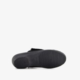 Dames pantoffels met imitatiebont zwart