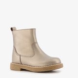 Groot leren meisjes enkellaarsjes goud