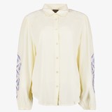 TwoDay dames blouse met geborduurde mouwen ecru