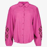 TwoDay dames blouse met geborduurde mouwen roze