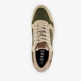 Heren sneakers beige groen