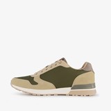 Heren sneakers beige groen