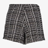 Structuurgeweven dames skort zwart wit