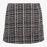 Structuurgeweven dames skort zwart wit