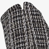 Structuurgeweven dames skort zwart wit