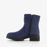 Dames enkellaarsjes donkerblauw