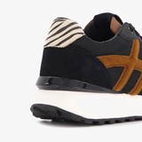 Leren dames sneakers zwart/bruin