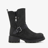 Gevoerde dames biker boots zwart