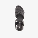 Leren dames sandalen zwart