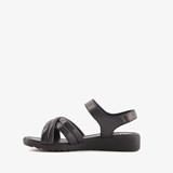 Leren dames sandalen zwart