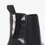 Lage dames chelsea boots zwart lak