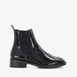 Lage dames chelsea boots zwart lak