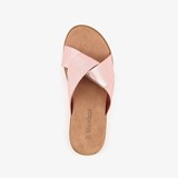 Dames slippers met metallic roze bandjes